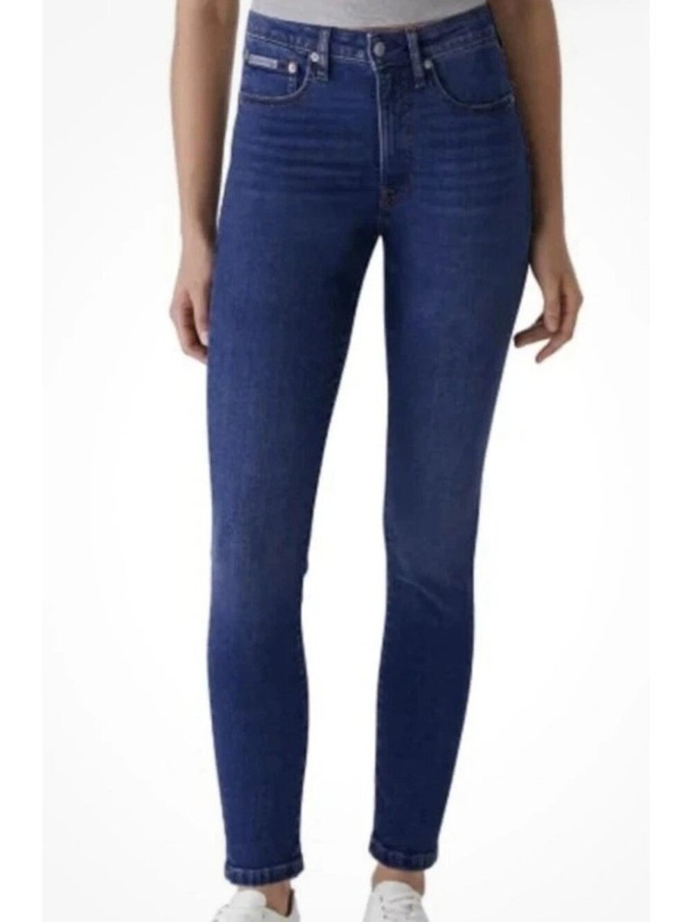 NWT Calvin Klein Women’s 4/ 27 High Rise Skinny Ankle Jeans Storm Blue